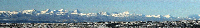 Rocky Mountains west of Calgary